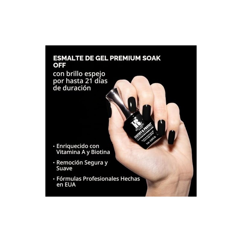 RC Red Carpet Manicure Esmalte de Uñas LED GEL Black