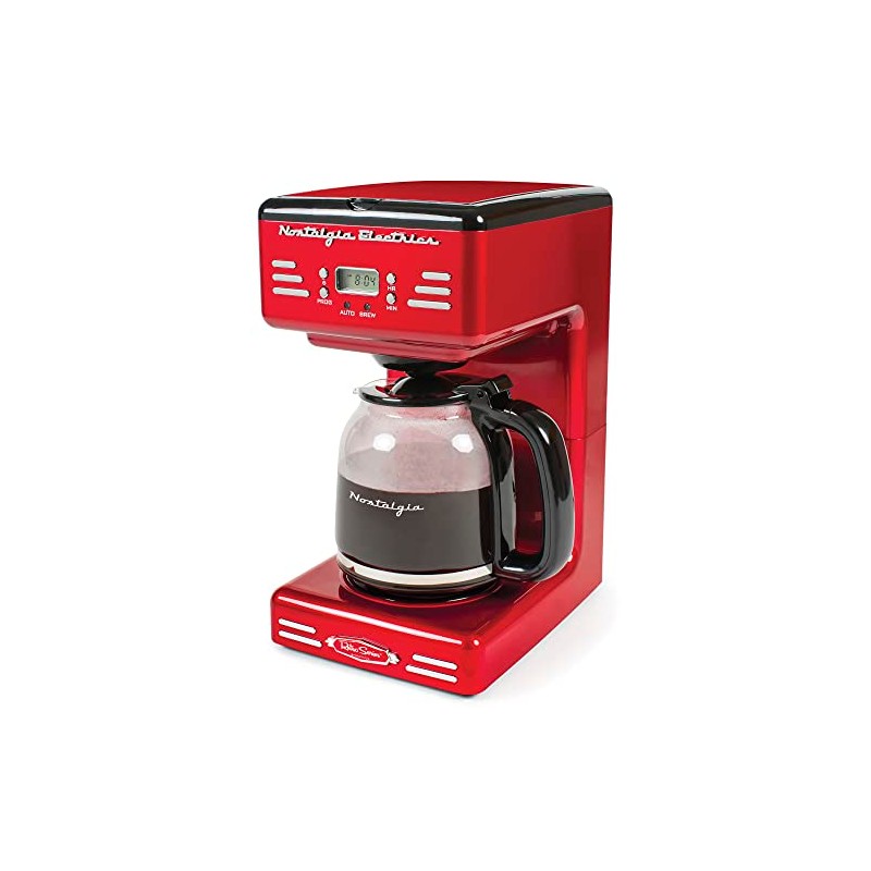 Nostalgia Retro 12-Cup Programmable Coffee Maker With LED Display, Automatic