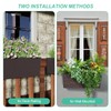 Aoodor 4Pcs 19.5" Rectangular Window Box Wall Mount/Railing Planter, Self-Watering