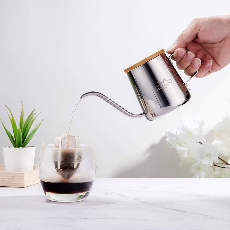 MERMOO YILAN Pour Over Kettle 350ml Stainless Steel Gooseneck Coffee