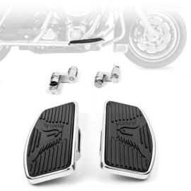 FIASRAC Motorcycle Floorboards, Adjustable Rider Footboard/Driver Footrest Foot Peg with Mount Bracket Kits for Harley Sportster1200 883 Wide Glide Low Rider