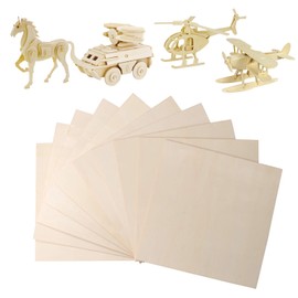 Balsa Wood Plywood Sheets Thin Balsawood Sheets 10pcs 200 * 200 * 1.5mm Wooden Plate Model Craft for Aircraft Woodcraft Model,Arts and Crafts,DIY