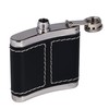 Jack Daniel's Black Leather Wrapped Stainless Steel Flask