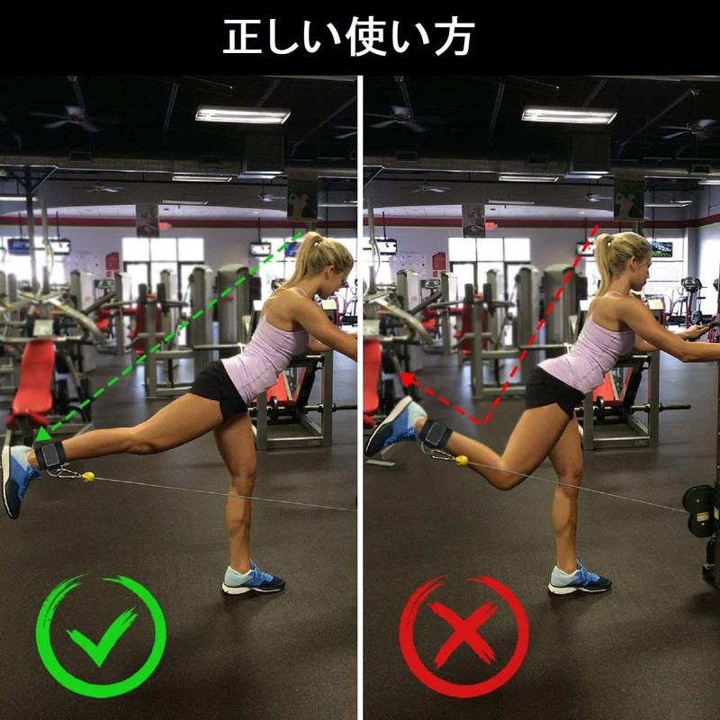 Ankle Straps for Cable Machines for Kickback 1 Pair Groot