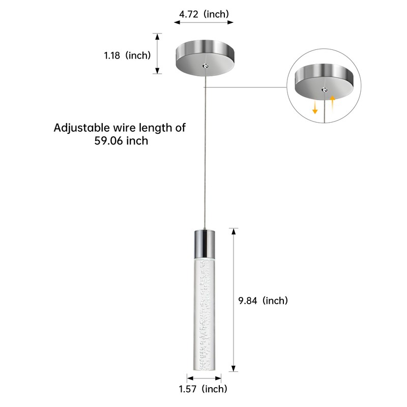 Ajbvp Modern LED Pendant Lights Kitchen Island Lighting,Dimmable 5CCT/2700K/3000K/3500K/4000K/5000K,Hanging Island