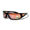 V.W.E. BiFocal Black Sunglasses With Copper Amber Driving Lens -