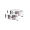Sumeet Stainless Steel Flat Canisters/Puri Dabba/Storage Containers Set of 2Pcs