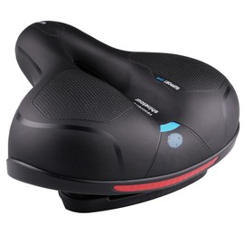Oupados Comfortable Ergonomic Bicycle Saddle Gel Saddle Men's Women's Wide Bicycle Seat Soft Memory Shock Absorbing, Foam Padded, with Waterproof Cover 26 * 21cm Breathable Waterproof