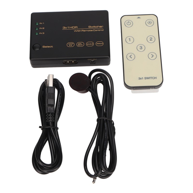 4K HD Switcher 3 in 1 Out 4K 60Hz HDR