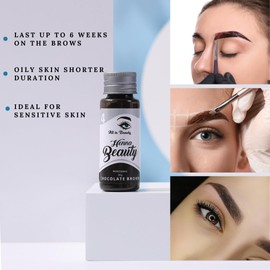 Henna for Brow Coloring and Tinting All in Beauty, Made from Natural and Harmless Ingredients, Tint your Brows, Long Lasting and Waterproof (Chocolate Brown)