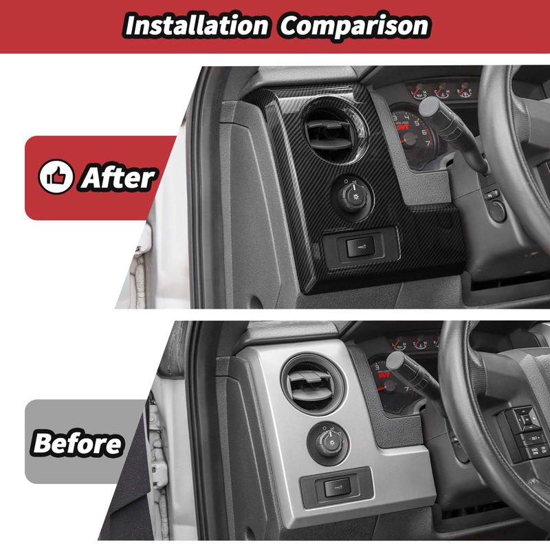 JeCar Carbon Fiber Interior Center Console Dashboard Panel Cover Trim