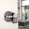 Door Knob Lock Out Device, Metallic Black，Without Drilling(Password Lock) Door