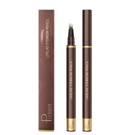 Eyebrow Pencil Set,2Pcs Waterproof Microblading Brow Pens with 4 Tip Precision for Effortless Hair-Like Brows - Long Lasting, Non-Drying, Easy to Use, Suitable for All Skin Tones (01 Light Brown)