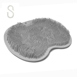 T・O・T Foot Brush, Foot Wash Mat, Deodorizer, Foot Brush, Body Brush, Foot Odor, Antibacterial, Exfoliating Care, Foot Massage (Gray)