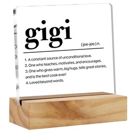 Gigi Gifts Grandma Gift From Grandchildren Granddaughter Grandson, Nana Gifts for Grandma Christmas Birthday Mother's Day, Gigi Definition Clear Desk Sign Grandma Acrylic Sign