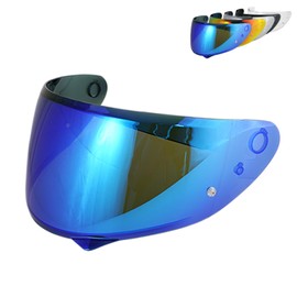 MXJ Gear HJ-34P Helmet Visor Replacement - HJ-34P Helmet Visor Motorcycle Face Shield Replacement for HJ-34P C10 (Chrome Blue)