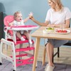 INFANS 5 in 1 Baby High Chair, Convertible Toddler Table