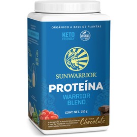 Sunwarrior Warrior Blend Proteína Vegana Orgánica en Polvo Proteina Vegetal con BCAA, Aminoácidos y Proteína de Chícharo y Baya de Goji Sin Gluten, Soja, Lácteos, Sintéticos ni Transgenicos 30 Porciones, Chocolate