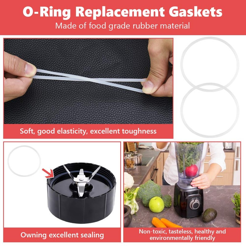 6 PCS Replacement Gaskets Healthy & Environmentally Friendly Rubber O