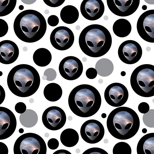 GRAPHICS & MORE Alien Head in Space Gift Wrap Wrapping