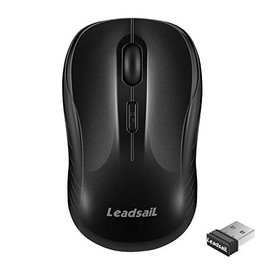 LeadsaiL Wireless Mouse Silent 2.4G USB Computer Mouse Compact Optical Cordless Mouse Mini Quiet Wireless Mice, Noiseless, 4 Buttons, 3 Adjustable DPI Mobile Mouse for PC/Laptop/ Windows/Mac/Linux