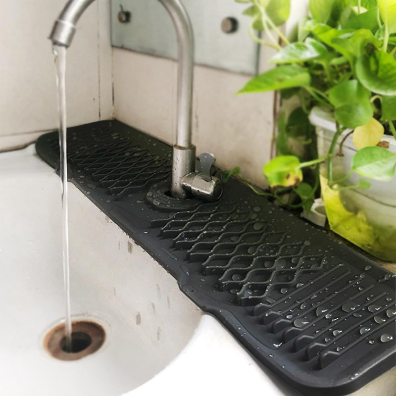 Dish Drying Mat Drain Cushion In The Sink Organiser Bathroom