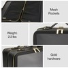 ETOILE - Large Twin Cosmetic Case Black - Dual Compartment