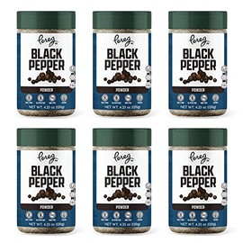 Pereg Fine Black Pepper Powder - (4.2 Oz x 6 Pack) - Made with Fresh Pepper Ground Spice - Strong & Aromatic Taste - Non-GMO & Kosher Certified