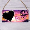 Days Until Ibiza Holiday Countdown Chalkboard Plaque – Vibrant Sunset