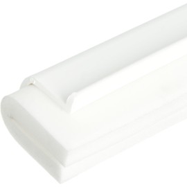 SPARTA 4156702 Plastic Floor Squeegee, Shower Squeegee With Double Foam For Window, Glass, Shower Door, Floor, Windshield, 18 Inches, White, (Pack of 6)