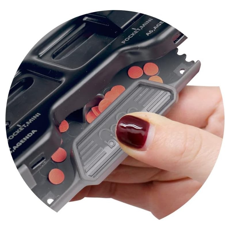 (Black) - Bira Craft Adjustable 6 Hole Punch, Black, 8