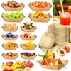 MotBach 100 Pack 1Lb Paper Food Boat Trays Disposable Paper