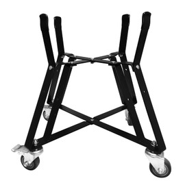 Quantfire Large Big Green Egg Nest, Grill Stand for Big Green Egg Accessories, Rolling Nest with Heavy Duty Locking Caster Wheels Powder Coated Steel for BGE Smoker Kamado Joe Accessories