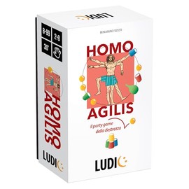 Ludic Homo Agilis The Party Game of Skill IT59988 Board Game for the Family for 2-8 Players Made in Italy