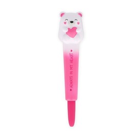 LEGAMI - Stress Relief Gel Pen - Squeezies Stationery Relaxing Concentration Anti-Stress Pen Limited Edition Super Soft Pink Ink Tip Diameter 1mm