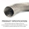 1.5x15.55" Exhaust Flex Pipe for Car,Double-layer Flex Pipe Exhaust for