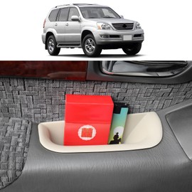 VLSDJ 4 Pieces Car Interior Door Storage Box Suitable for 2003-2009 Lexus GX470 Car Small Items Storage Box Storage Slots Internal Modification Accessories (Beige)