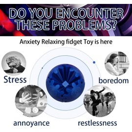 Gear Ball - GearSphere - The Steampunk Whirling Wonder Fidget-3D Printed Gear Ball Spin Ball - Fidget Toys for Adults Kids - Stress Ball Fidget Ball - Fidget Toys for Anxiety Relaxing …