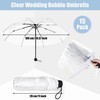 Aodaer 15 Pieces Clear Wedding Bubble Umbrellas 40 Inch Foldable