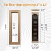Oak Floor Register for 2x12 Inch Duct Holes - Flush