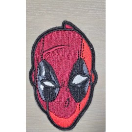 DEADPOOL HEAD SUPERHERO MOVIE CHARACTER RED OPS BLACK IRON ON PATCH