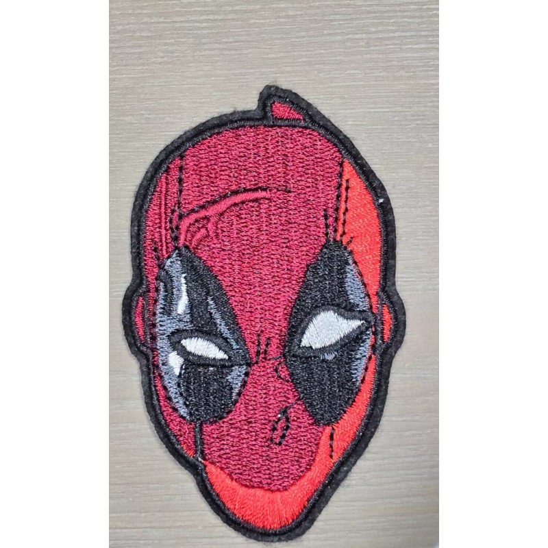 DEADPOOL HEAD SUPERHERO MOVIE CHARACTER RED OPS BLACK IRON ON