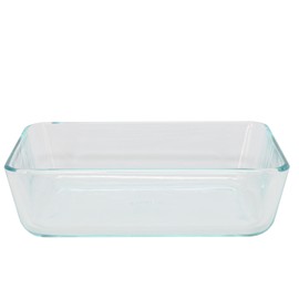 Pyrex 7211 6-Cup Glass Dish w/ 7211-PC 6-Cup Navy Blue Plastic Lid (2-Pack)