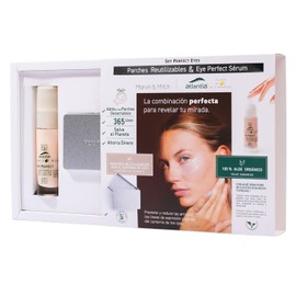Marvin & Mitch X Atlantia Aloe - Wiederverwendbare Augenpads aus 100% medizinischem Silikon in hochwertiger Aufbewahrungsbox mit Aloe Vera Augenserum mit patentiertem Wirkstoff Eyeliss®