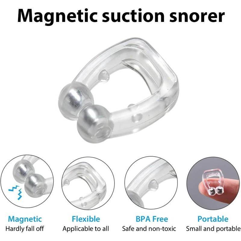 Sleep Nose Clip and Anti-Snoring Sleep Nose Clip Set, 4