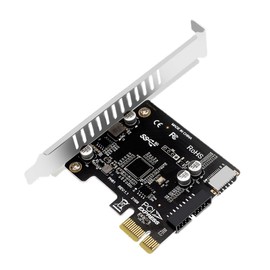 xiwai 5Gbps Type-E USB 3.1 Front Panel Socket & USB 2.0 to PCI-E 1X Express Card VL805 Adapter for Motherboard