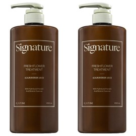 Elastin Signature Extreme Damage Hair Pack Treatment Fresh Flower Scent, 1L, 2 Packs / 엘라스틴 시그니처 극손상 헤어팩 트리트먼트 생화향, 1L, 2개