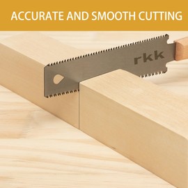 rkk Hand Saw 6 Inch Double Edge Sided Pull Saw Flexible Blade 12/18 TPI Flush Cut Beech Handle Wood (1)