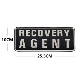 Recovery Agent Embroidered Appliqué Patches Tactical Military Morale Patch, Sewing Appliques Decorative Sew-on Decorate Badge DIY Accessories Hook and Loop Backed