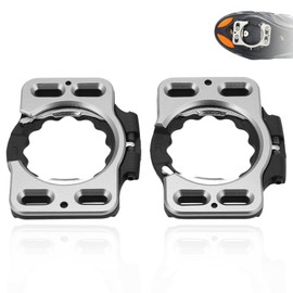 Bike Cleats, 1 Pair Quick Release Cycling Shoes Cleat Cover Adapter Converter Aluminum Bike Cleats Mountain Road Bike Easy Cleat Release for Spinning, Indoor Cycling, and Mountain Biking